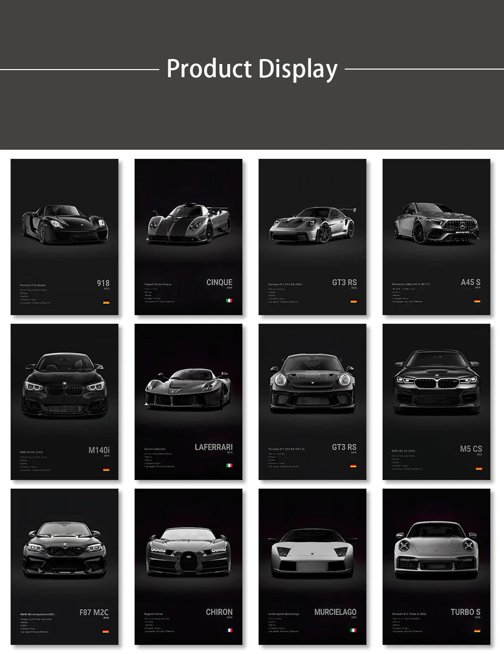 Luxury Car Canvas Wall Art Decor - Posters