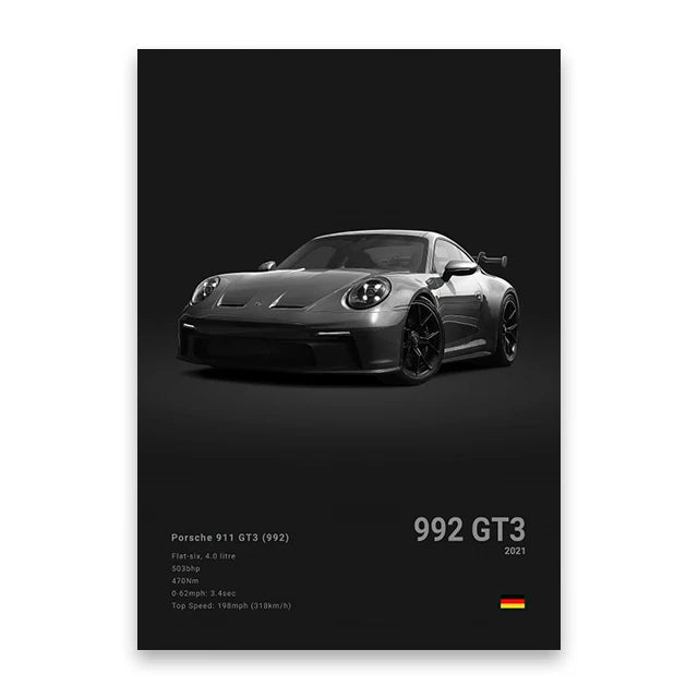Luxury Car Canvas Wall Art Decor - Posters