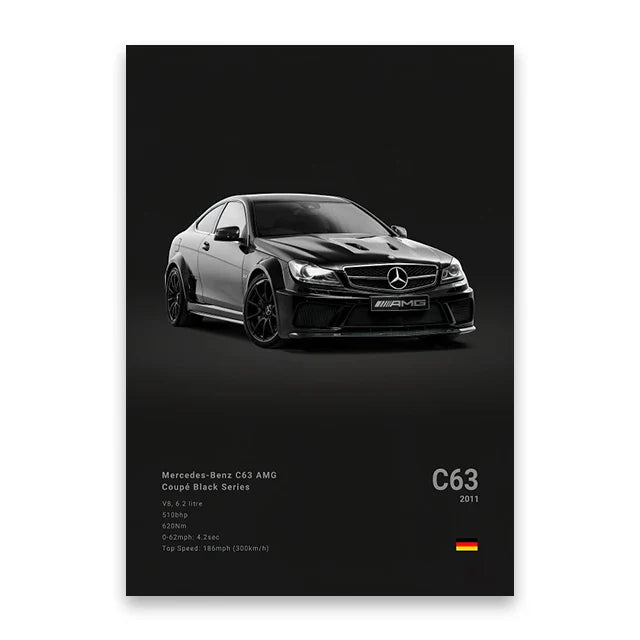 Luxury Car Canvas Wall Art Decor - Posters