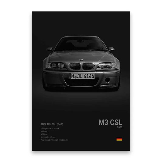 Luxury Car Canvas Wall Art Decor - SW8880 / 55x80cm Unframed - Posters