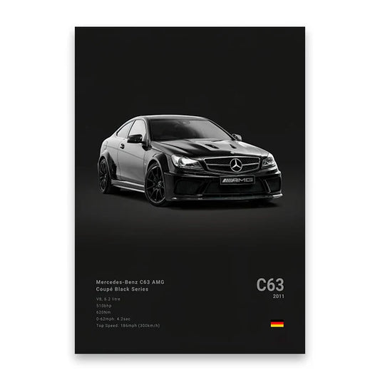 Luxury Car Canvas Wall Art Print - Modern Home Decor - SW8877 / 50x70cm Unframed - Posters