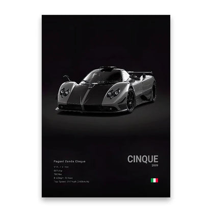 Luxury Cars Canvas Wall Art Print Home Decor - Posters