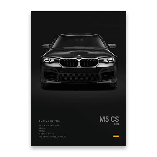 Luxury Cars Canvas Wall Art Print - Modern Home Decor - SW8874 / 55x80cm Unframed - Posters
