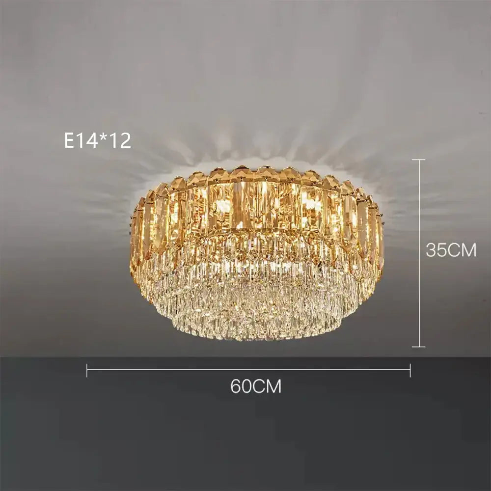 Luxury cascading gold crystal led wall lamp featuring two tiers of faceted glass in a central circular frame for decorbites crystal led wall lighting