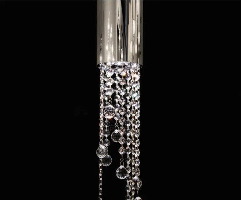 Luxury Chrome Crystal LED Chandelier for Staircase - Chandelier