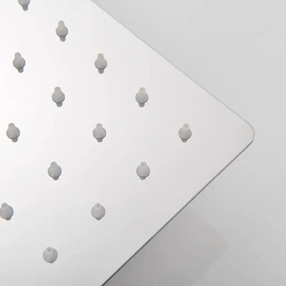 Luxury chrome square shower head in polished chrome with ultrathin stainless steel and rounded nozzles for bathroom use