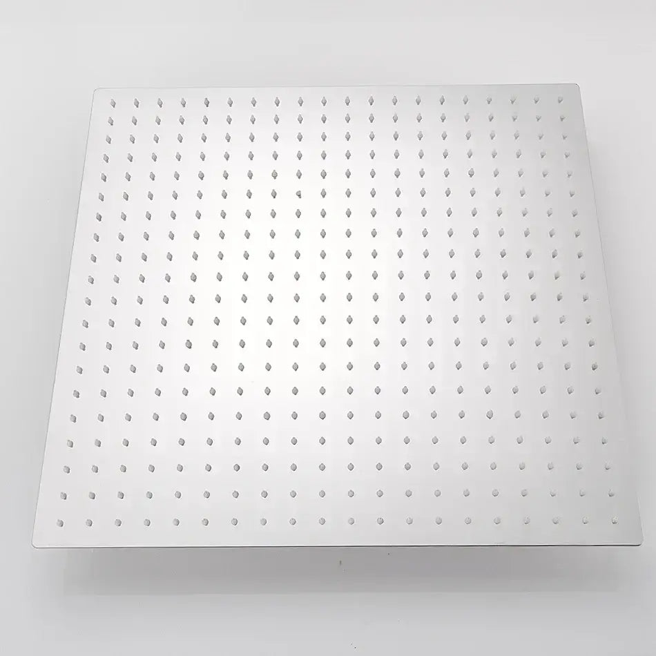 Luxury chrome square shower head with polished chrome finish and ultrathin stainless steel design and grid nozzles