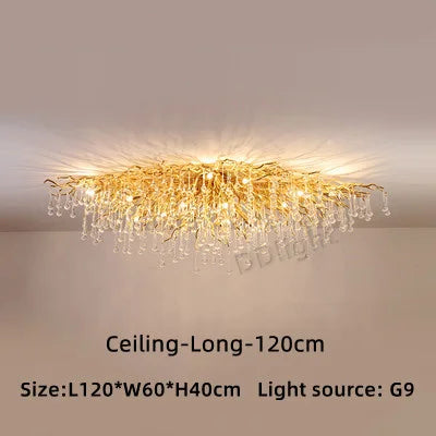 Luxury Crystal Chandelier for Home Decor - Ceiling L120x65cm / Neutral light 4200K - Chandelier