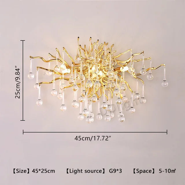 Luxury Crystal Chandelier for Home Decor - Wall lamp / Cold White 6500K - Chandelier