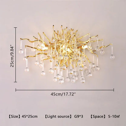 Luxury Crystal Chandelier for Home Decor - Wall lamp / Cold White 6500K - Chandelier