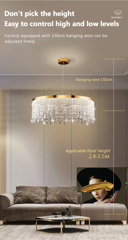 Luxury Crystal Chandelier Pendant Light Fixture - Chandelier