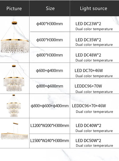 Luxury Crystal Chandelier Pendant Light Fixture - Chandelier