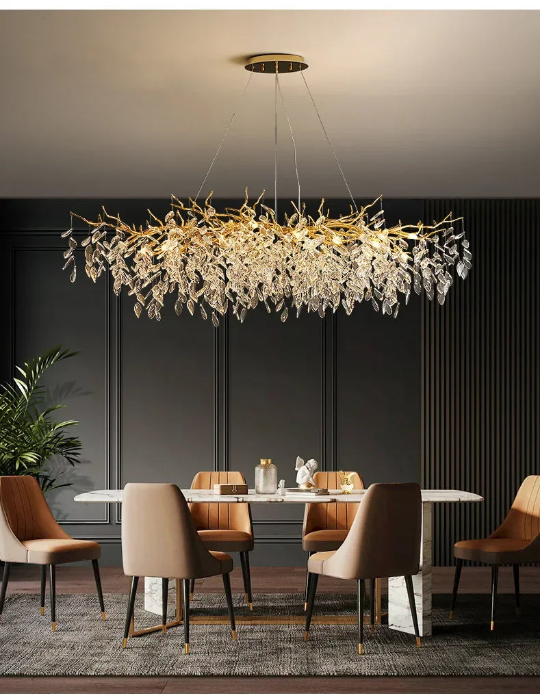 Luxury Crystal Chandelier with LED Lights - Chandelier
