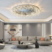 Luxury diamond crystal kitchen ceiling lamp with metallic frame and clear crystals for decorbites crystal kitchen decorbites crystal ceiling