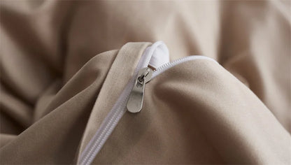 Luxury Egyptian Cotton Bedding Set - Flamingo & Leaf