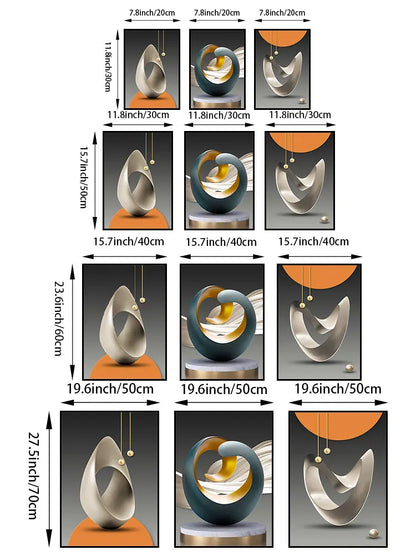 Luxury Geometric Canvas Prints Set