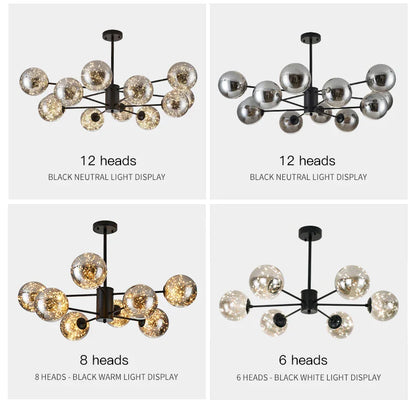 Luxury Glass Ball Nordic Chandeliers - Dimmable - Chandelier