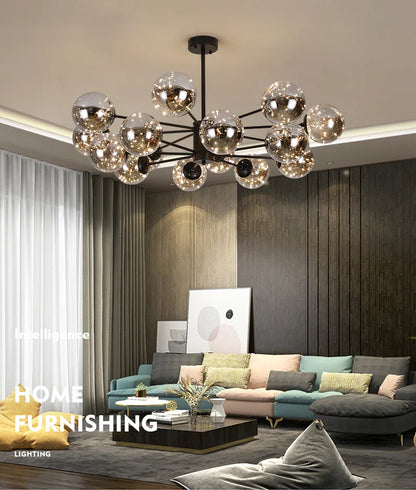 Luxury Glass Ball Nordic Chandeliers - Dimmable - Chandelier