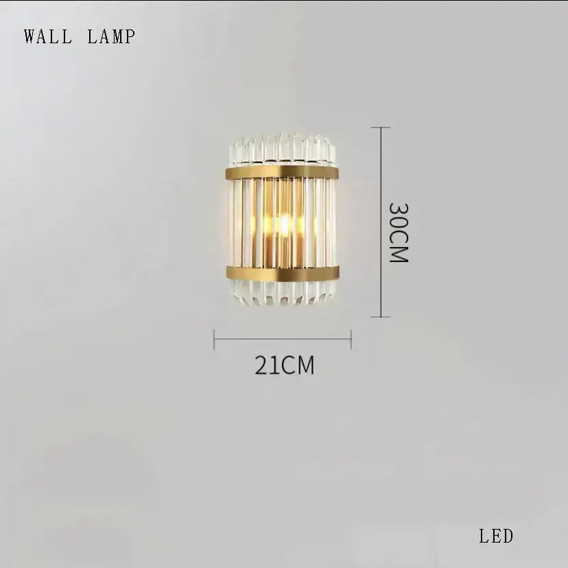 Luxury gold and amber crystal round pendant lights with gold-toned cylindrical wall lamp featuring led and glass rods decorbites crystal round