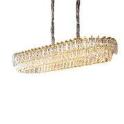 Luxury gold and blue crystal ceiling chandelier with cascading clear faceted prisms for dining room decorbites crystal ceiling