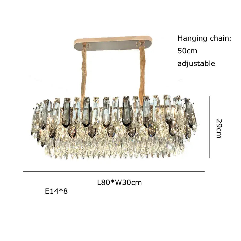 Elegant gold and bronze pendant light with cascading clear and smoky crystal droplets for luxury decorbites crystal modern use