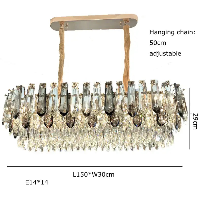 Luxury gold and bronze crystal modern pendant light with metallic frame and cascading teardrops for dining room decorbites crystal modern