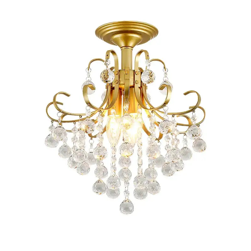 Luxury gold black crystal pendant light chandelier with gold-finished curved arms and cascading clear crystal droplets for dining room decorbites gold black