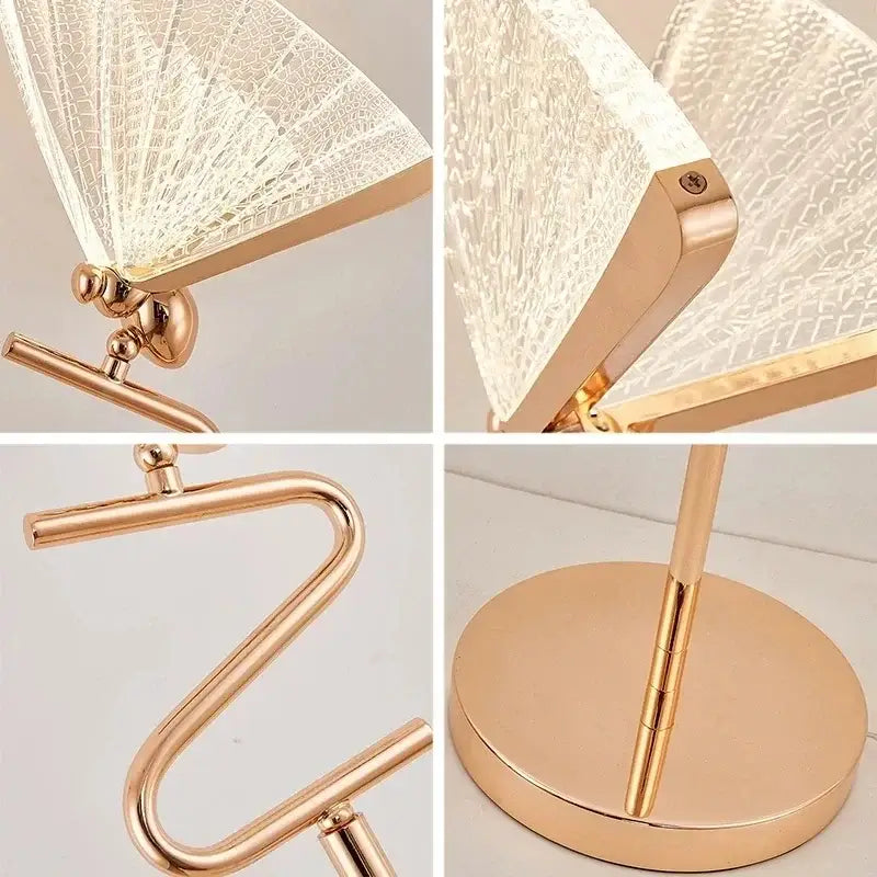 Luxury gold butterfly floor lamp with translucent fan-shaped shade and gold-toned metal frame for elegant decorbites butterfly floor decor