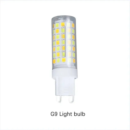 Clear glass g9 led light bulb with white base and yellow leds for decorbites crystal branch chandelier dining room light