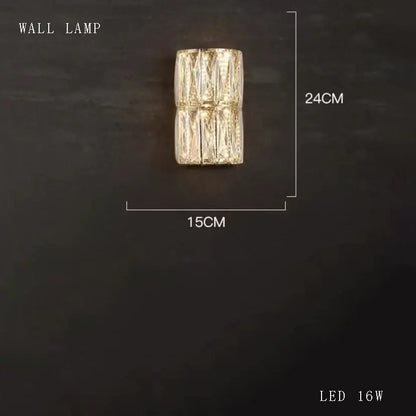 Luxury gold-toned rectangular wall lamp with textured faceted glass detail for decorbites crystal ceiling chandelier decor