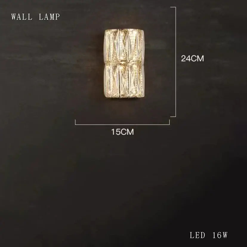 Luxury gold-toned rectangular wall lamp with textured faceted glass detail for decorbites crystal ceiling chandelier decor