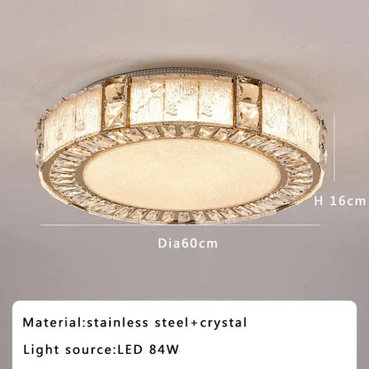 Luxury gold crystal glass ceiling light with gold-toned stainless steel frame and led 84w bulb for elegant decorbites crystal glass luxury