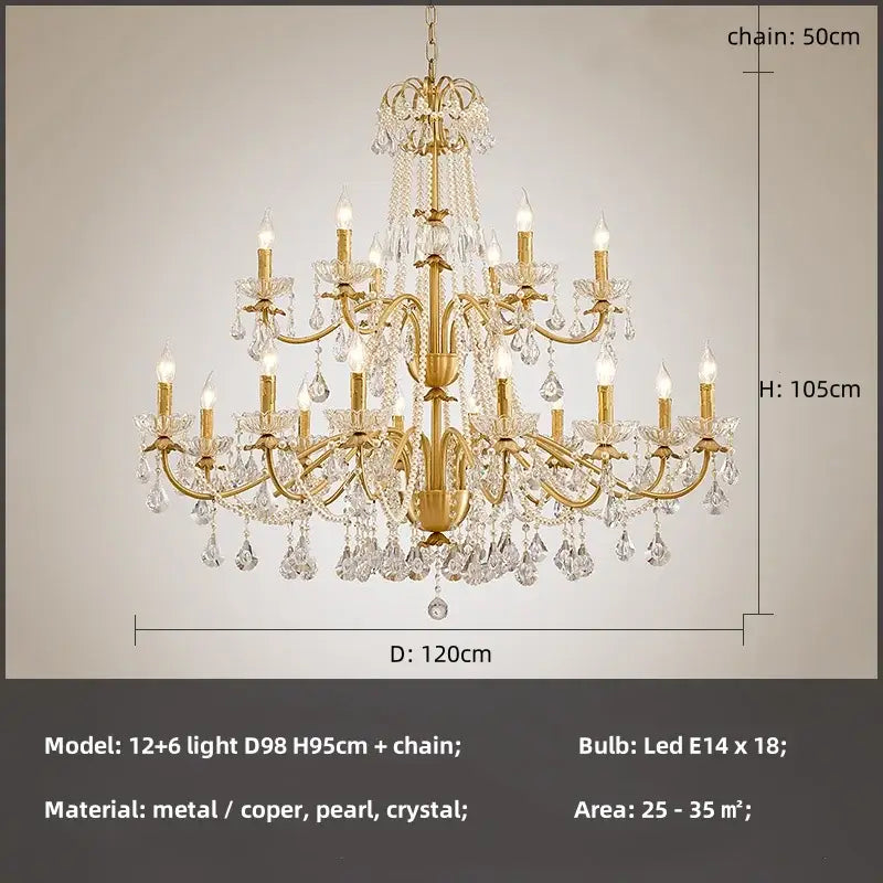 Luxury gold crystal pendant chandelier with intricate metalwork pearl accents and crystal droplets for foyer decorbites crystal pendant