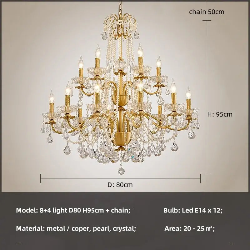 Elegant gold crystal pendant chandelier with intricate metalwork pearl accents and dangling crystal droplets for foyer decorbites crystal pendant