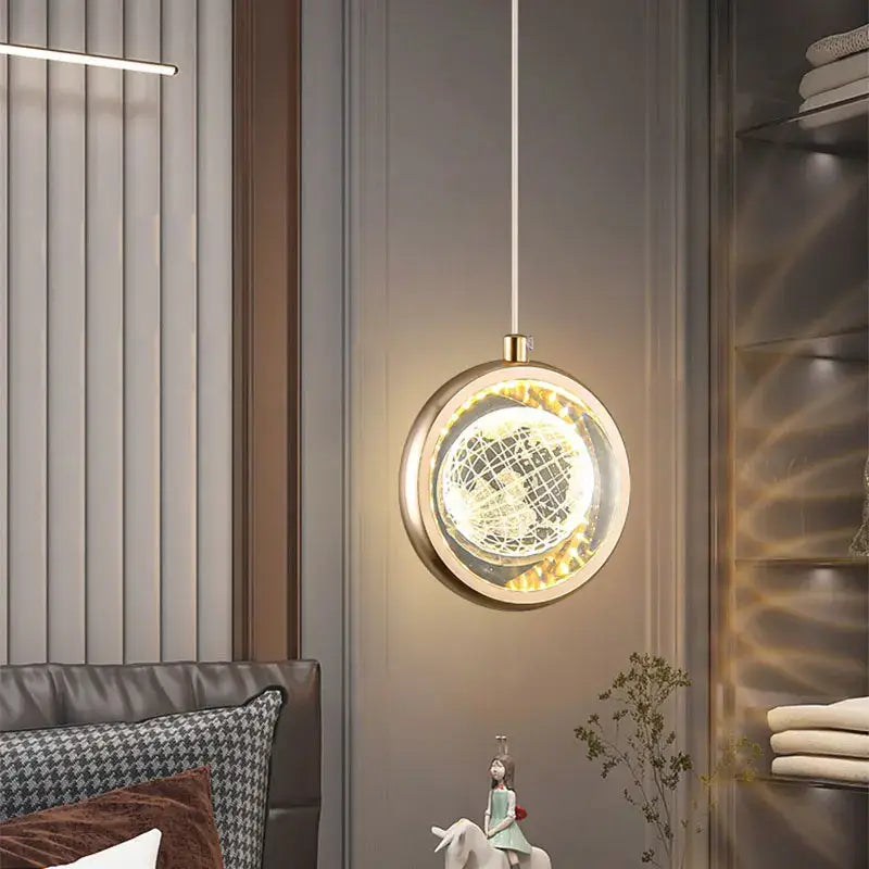 Luxury gold deer crystal ball chandelier pendant light with a gold-toned metal frame and warm decorbites crystal ball lighting