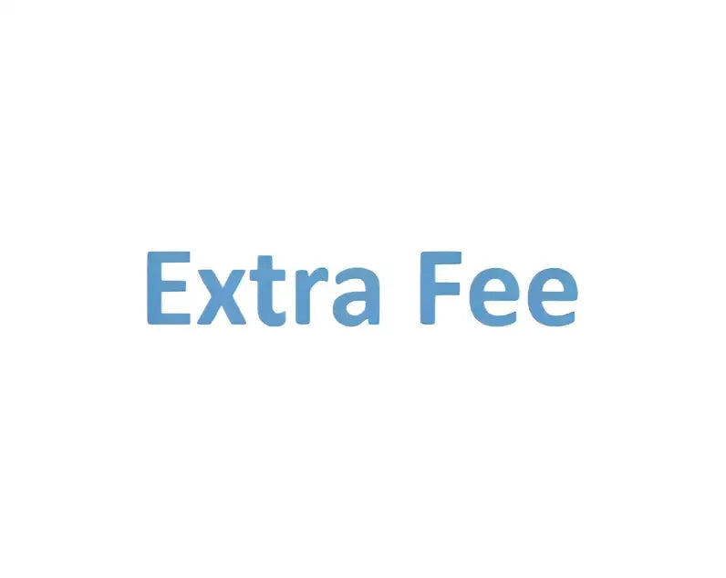 Blue extra fee text on white background for luxury gold money tree crystal chandelier for living room product page