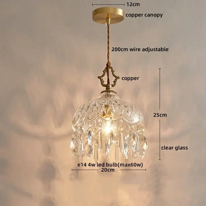 Luxury gold twisted cord crystal glass led wall sconce with brass copper canopy and clear decorbites crystal glass prisms