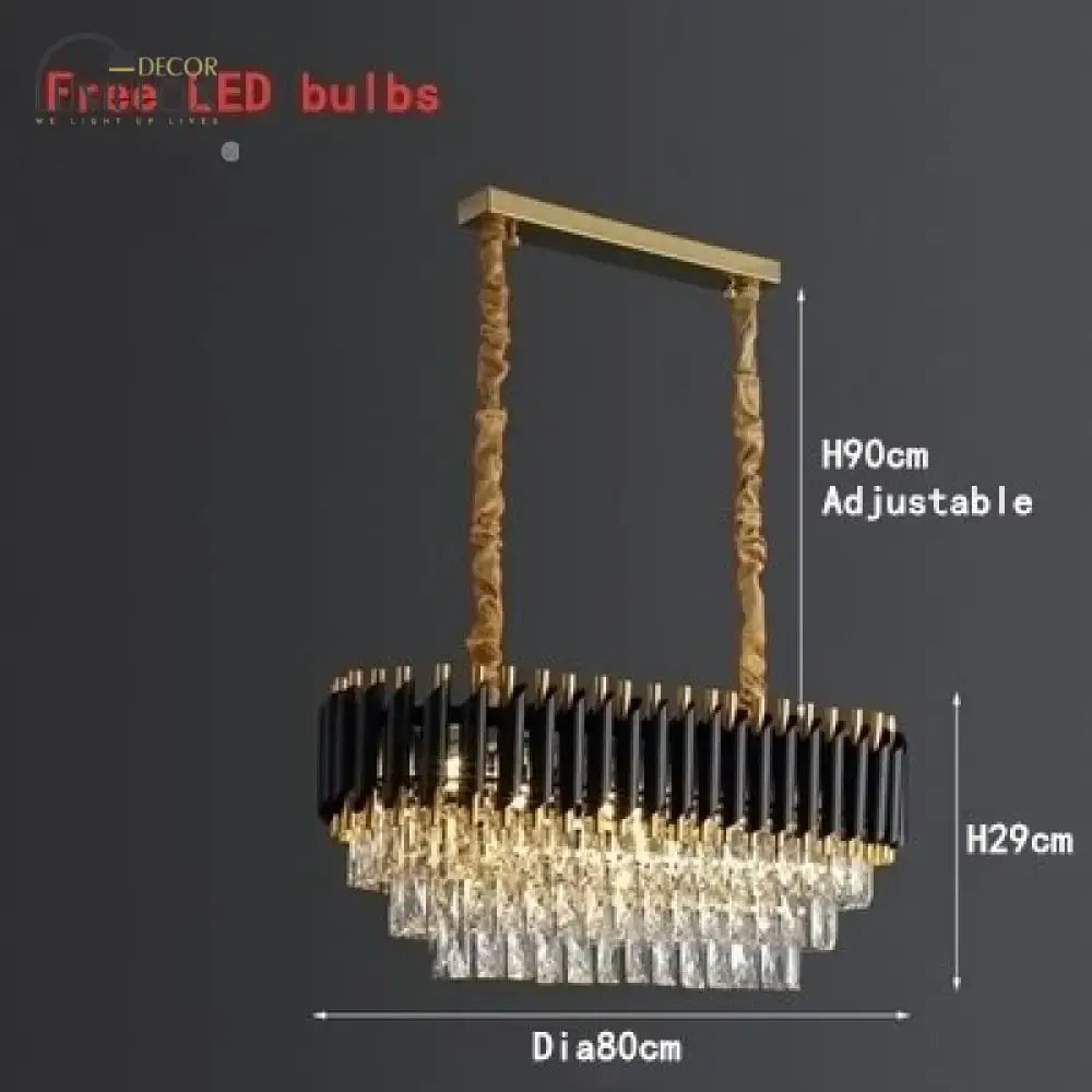 Gold-toned decorbites nebtra luxury k9 crystal chandelier with twisted rods, black cylindrical shades, and clear crystal droplets