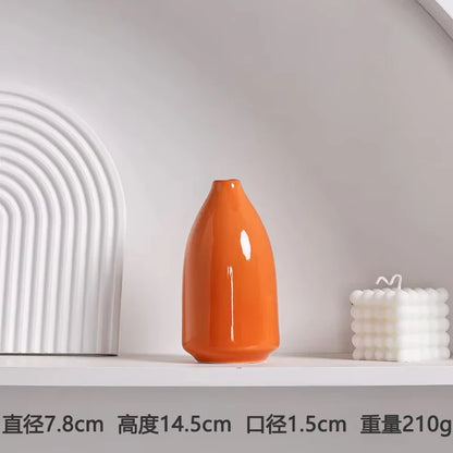 Luxury Modern Ceramic Flower Vase Orange - 3 - Vase