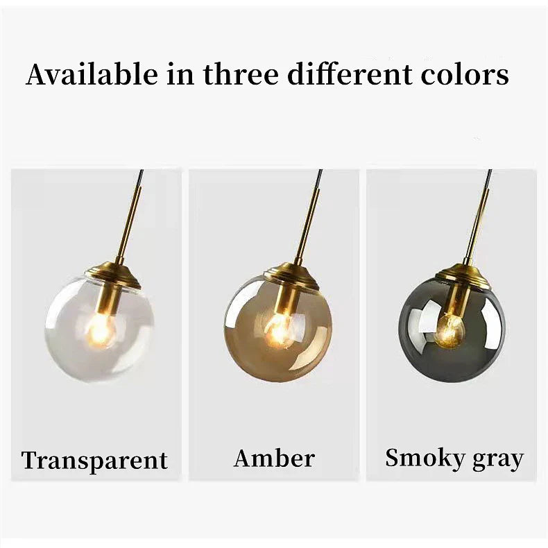 Luxury Nordic LED Chandelier with Glass Shades