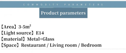 Luxury Nordic LED Chandelier with Glass Shades