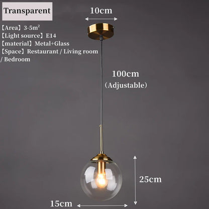 Luxury Nordic LED Chandelier with Glass Shades - Cold White / Transparent