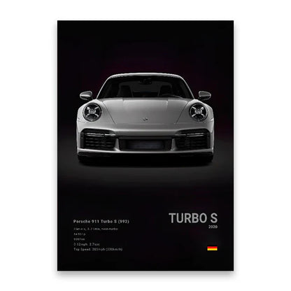 Luxury Sports Car Canvas Wall Art - Posters