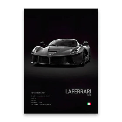 Luxury Sports Car Canvas Wall Art - Posters