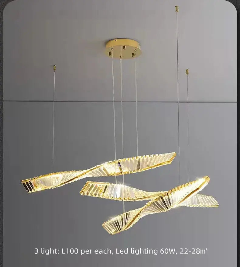 Gold-toned luxury crystal gold wall lamp with three twisted crystal-encrusted arms for elegant living room decorbites decor