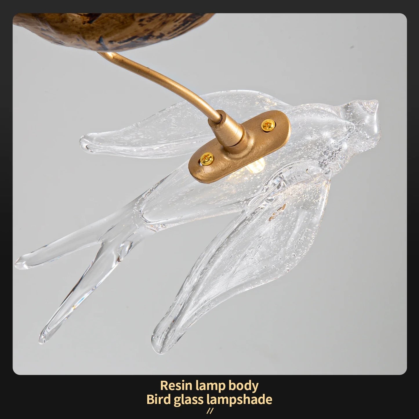 Luxury Vintage Glass Bird Chandelier - Chandelier