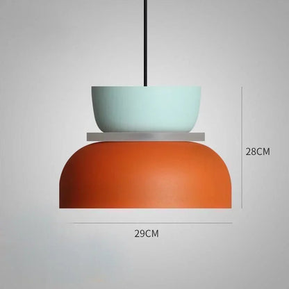 Macaron Acrylic Pendant Light With Iron Shade - Decorbites