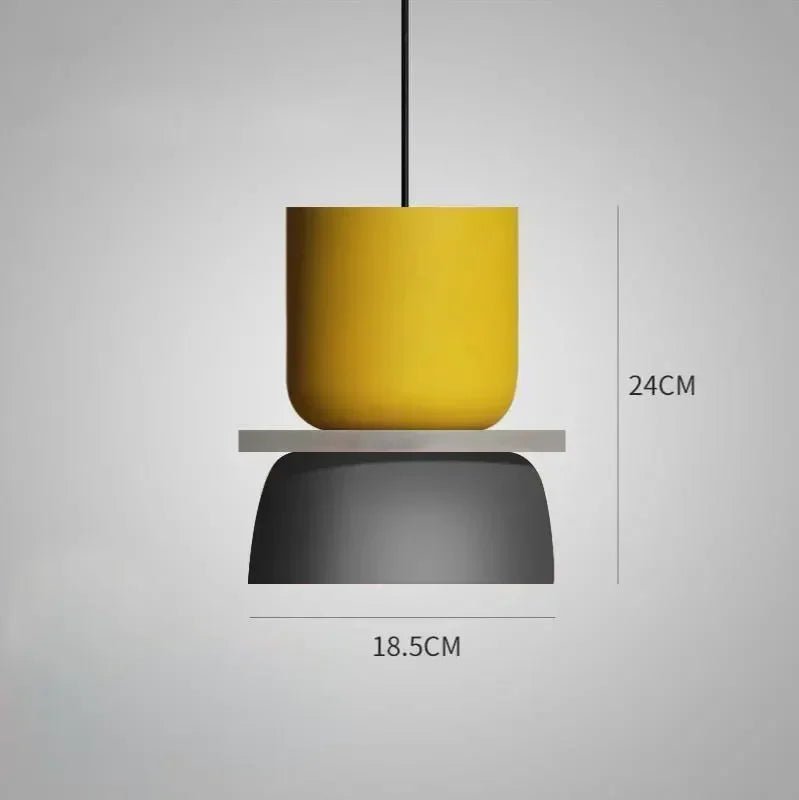 Macaron Acrylic Pendant Light With Iron Shade - Decorbites