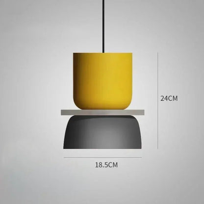 Macaron Acrylic Pendant Light With Iron Shade - Decorbites