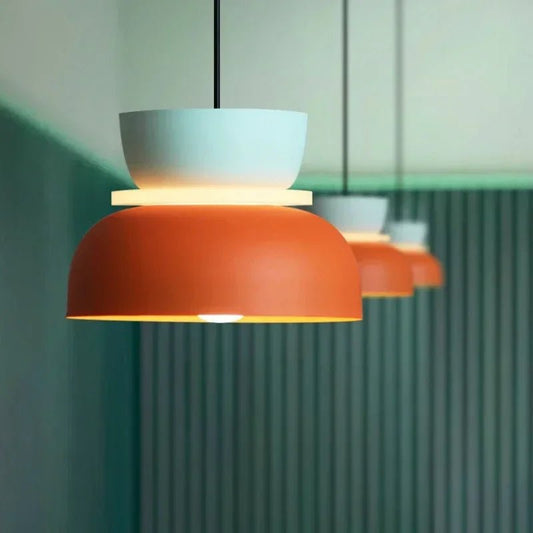 Macaron Acrylic Pendant Light With Iron Shade - Decorbites